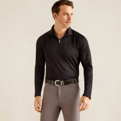 Ariat Oberteile & T-Shirts*Sunstopper 3.0 1/4 Zip Baselayer BLACK