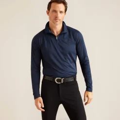 Ariat Oberteile & T-Shirts*Sunstopper 3.0 1/4 Zip Baselayer NAVY ECLIPSE