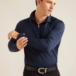 Ariat Oberteile & T-Shirts*Sunstopper 3.0 1/4 Zip Baselayer NAVY ECLIPSE