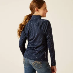 Ariat Oberteile & T-Shirts*Sunstopper 3.0 1/4 Zip Baselayer NAVY DOT