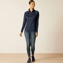 Ariat Oberteile & T-Shirts*Sunstopper 3.0 1/4 Zip Baselayer NAVY