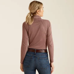 Ariat Oberteile & T-Shirts*Sunstopper 3.0 1/4 Zip Baselayer TWILIGHT MAUVE DOT