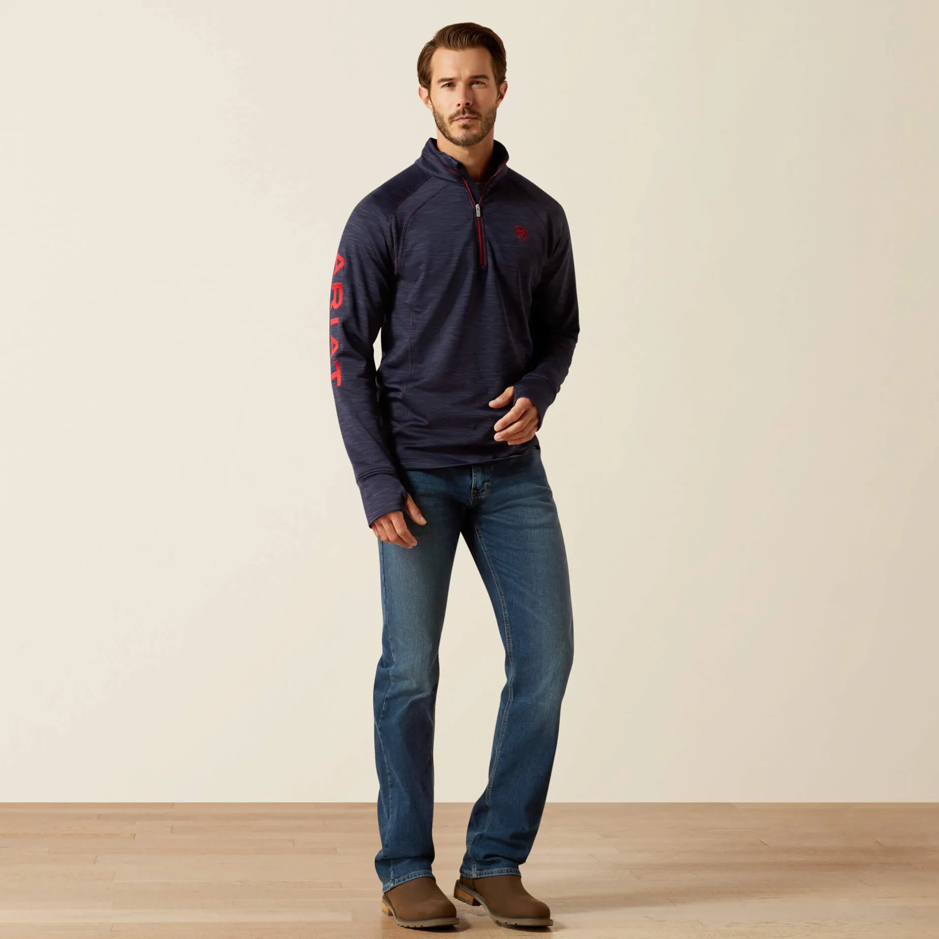 Ariat Sweatshirts & Hoodies*Tek Team 1/2 Zip Sweatshirt NAVY HEATHER