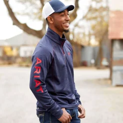 Ariat Sweatshirts & Hoodies*Tek Team 1/2 Zip Sweatshirt NAVY HEATHER