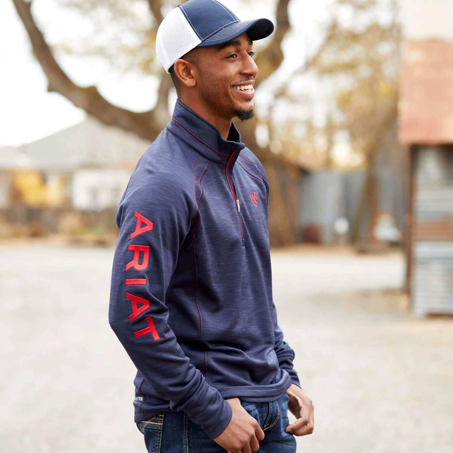 Ariat Sweatshirts & Hoodies*Tek Team 1/2 Zip Sweatshirt NAVY HEATHER