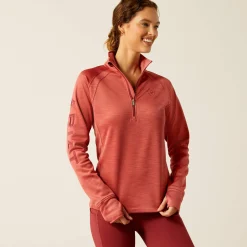 Ariat Sweatshirts & Hoodies*Tek Team 1/2 Zip Sweatshirt DUSTY CEDAR HEATHER
