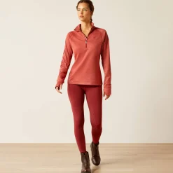 Ariat Sweatshirts & Hoodies*Tek Team 1/2 Zip Sweatshirt DUSTY CEDAR HEATHER