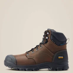 Ariat Arbeitsschuhe Zum Schnüren|Work*Treadfast 6" Waterproof Steel Toe Work Boot DARK BROWN