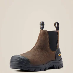 Ariat Pull-On Arbeitsschuhe|Work*Treadfast Chelsea Waterproof Steel Toe Work Boot DARK BROWN