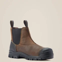 Ariat Pull-On Arbeitsschuhe|Work*Treadfast Chelsea Waterproof Steel Toe Work Boot DARK BROWN