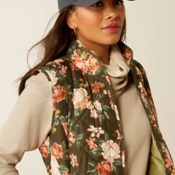 Ariat Oberbekleidung*Woodside Quilted Gilet ROSEGARDEN PRINT