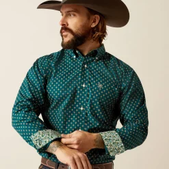 Ariat Westernhemden|Oberteile & T-Shirts*Wrinkle Free Grover Fitted Western Shirt DEEP TEAL